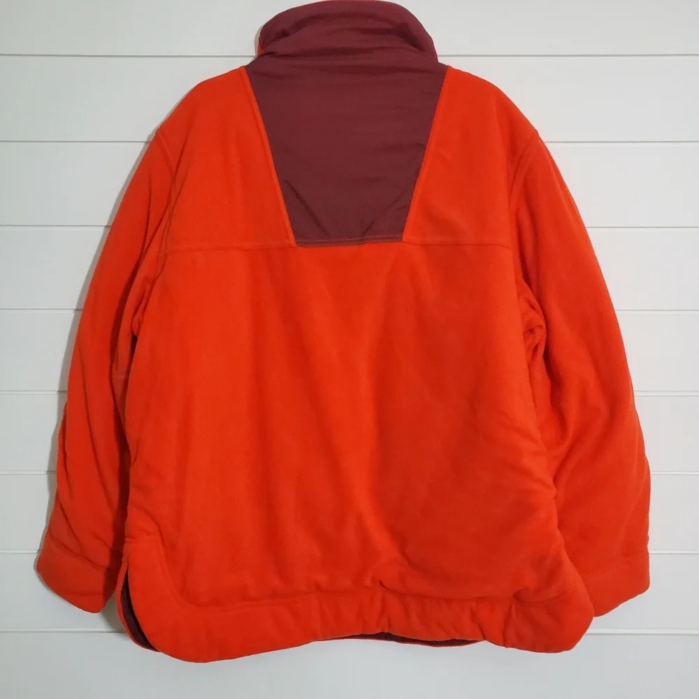 Free People FP Movement Climber Orange Fleece Oversized Jacket‎ Size L